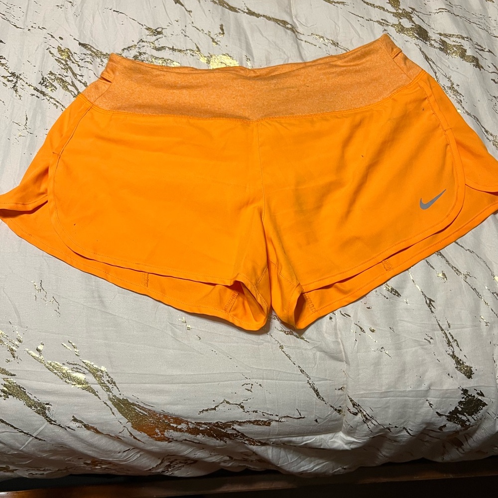 Nike, orange, size small running shorts